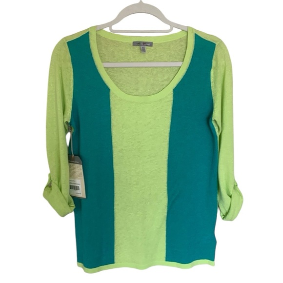 Horny Toad Linen Blend Colorblock Sweater Size XS NWT - Picture 1 of 8